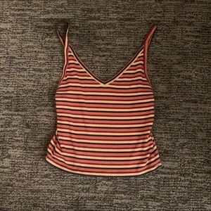 American Eagle Striped Crop Tank